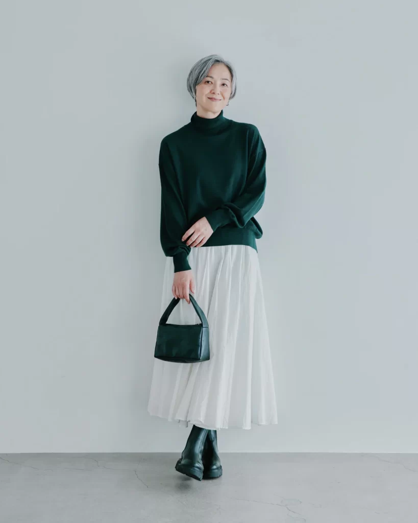 青木沙織里　北欧、暮らしの道具店「ハイネックニット」